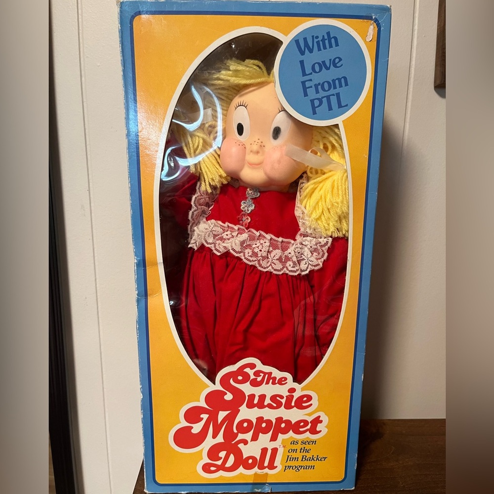 Vintage 1985 PTL Club The Susie Moppet Talking Doll By Jim & Tammy Baker New